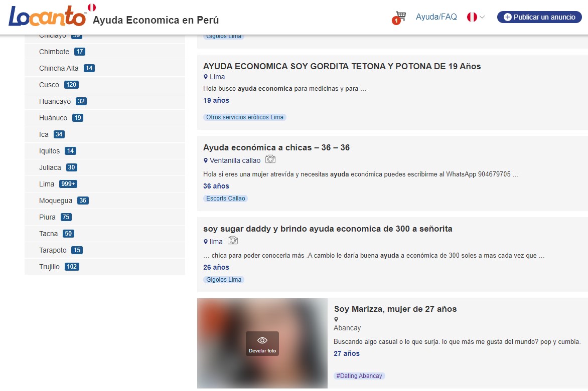 locanto ayuda economica