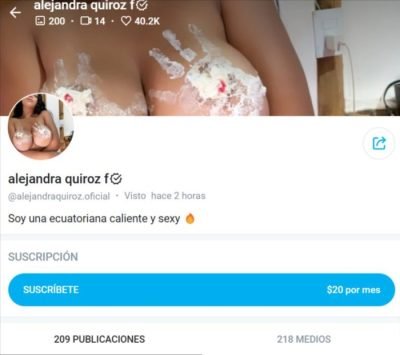Quien es Alejandra Quiroz: Onlyfans y foto packs desnuda
