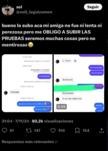 chat de duki siendo infiel a emilia 