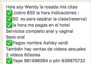 miss wendy la rosadita numero de contacto