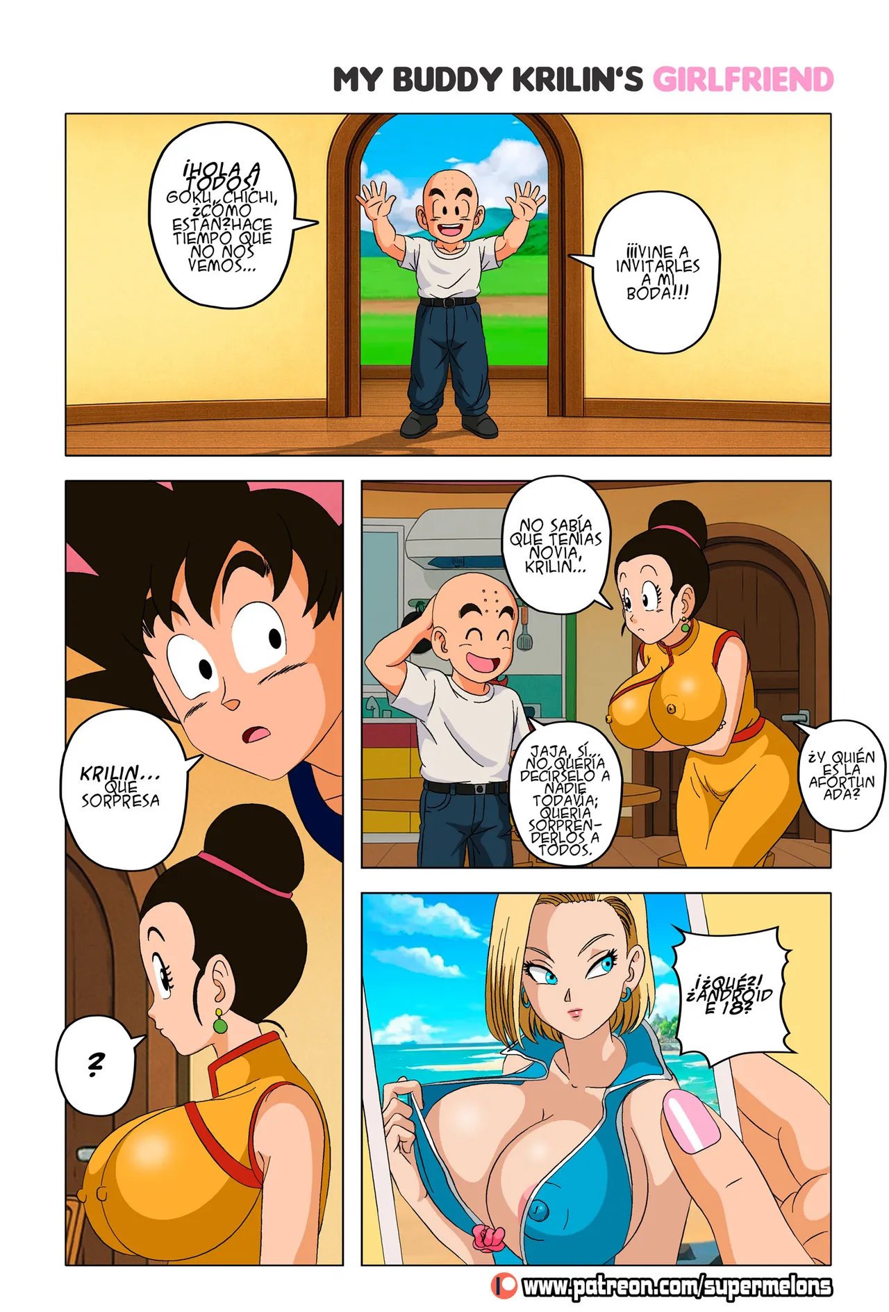 Mi amigo la novia de Krillin - Super Melons — página 2 del cómic de Dragon Ball