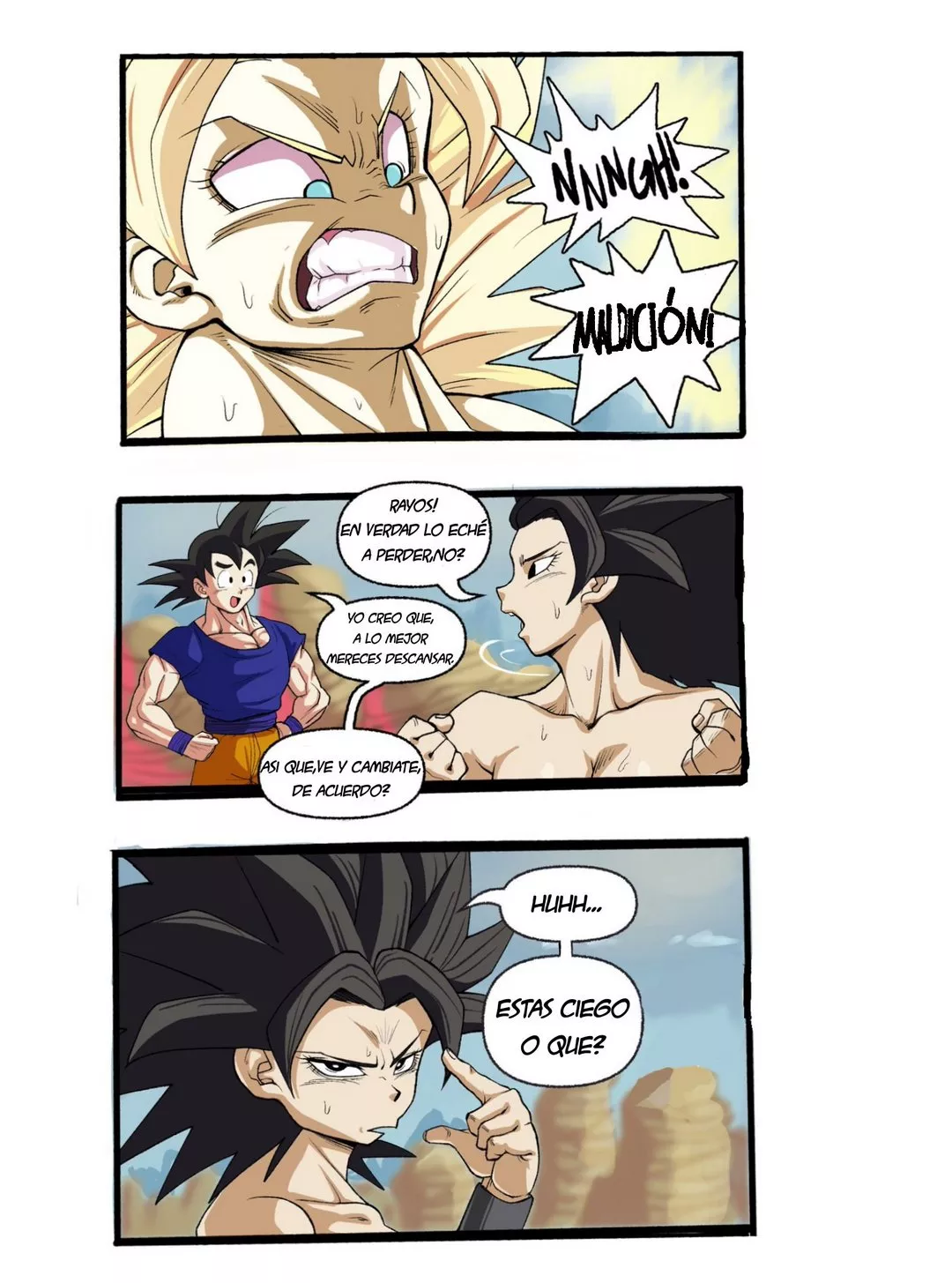Página 3 de 29 de El Malfuncionamiento de Ki de Caulifla — Comic XXX Dragon Ball