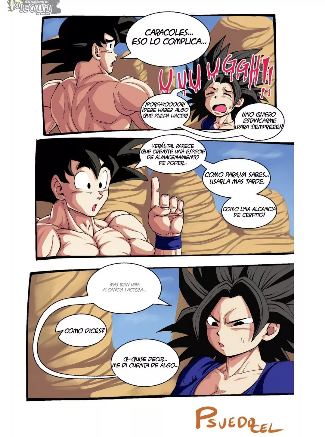 El Malfuncionamiento de Ki de Caulifla — página 10 del cómic de Dragon Ball