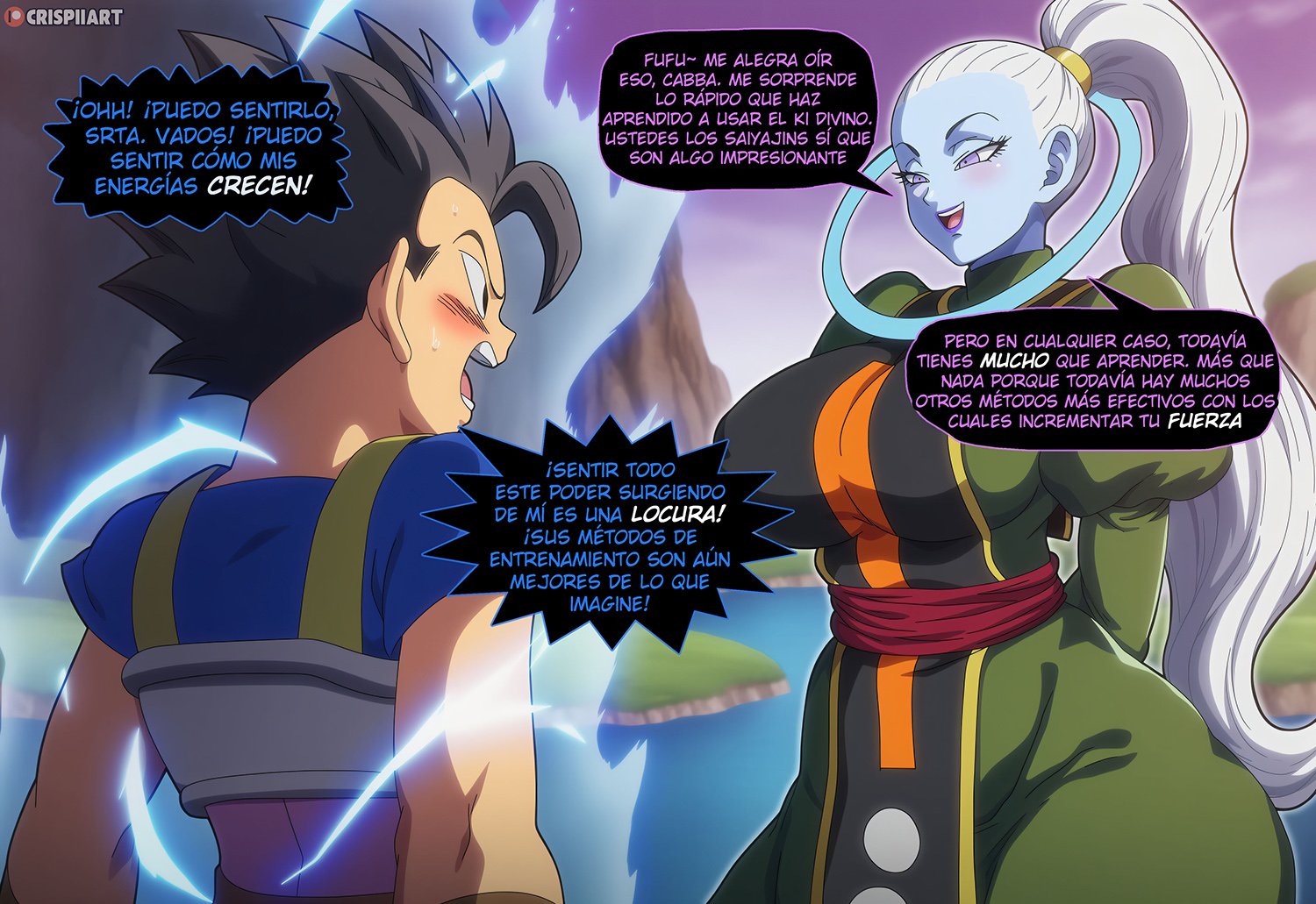Angel Training – Crispii — página 2 del cómic de Dragon Ball