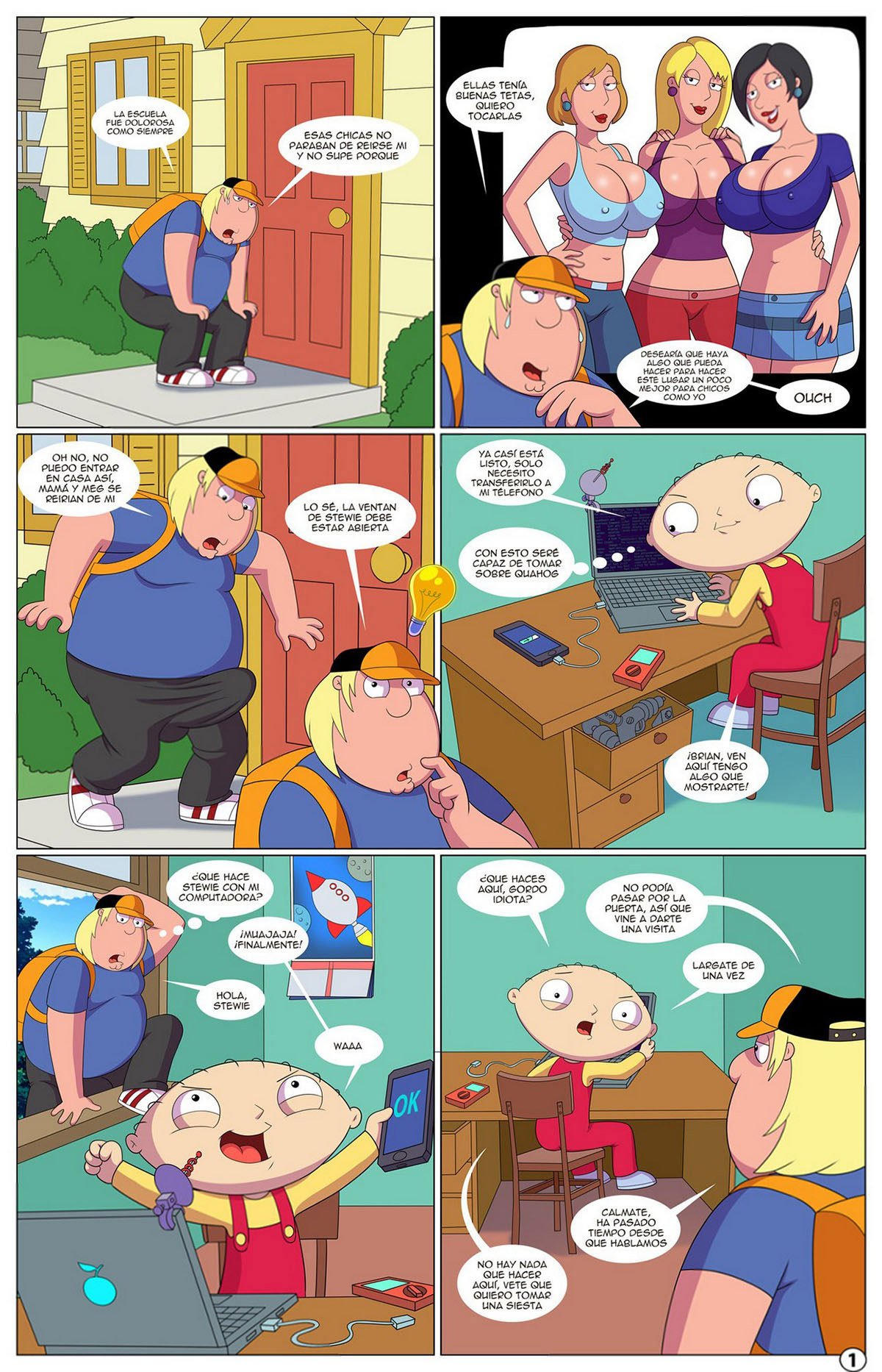 Quahog Diaries 1 – Family Guy - Stewie — página 2 del cómic Padre de Familia XXX