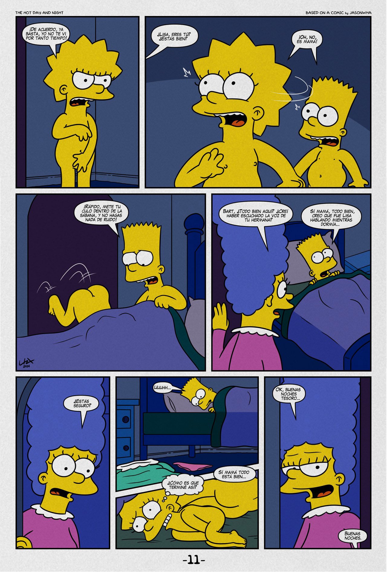 The HOT DAY and NIGHT: Comic XXX Los Simpsons - marge comic xxx página 12