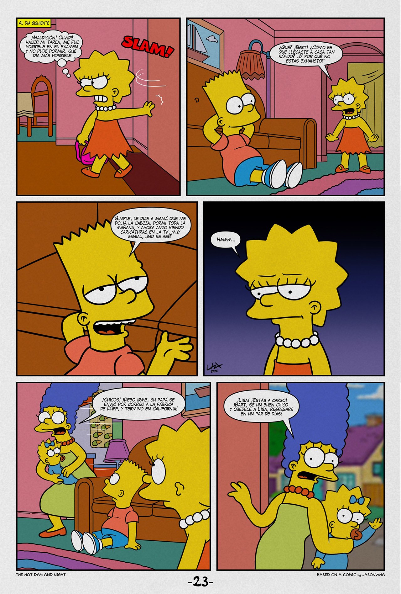 The HOT DAY and NIGHT: Comic XXX Los Simpsons - marge comic xxx página 24
