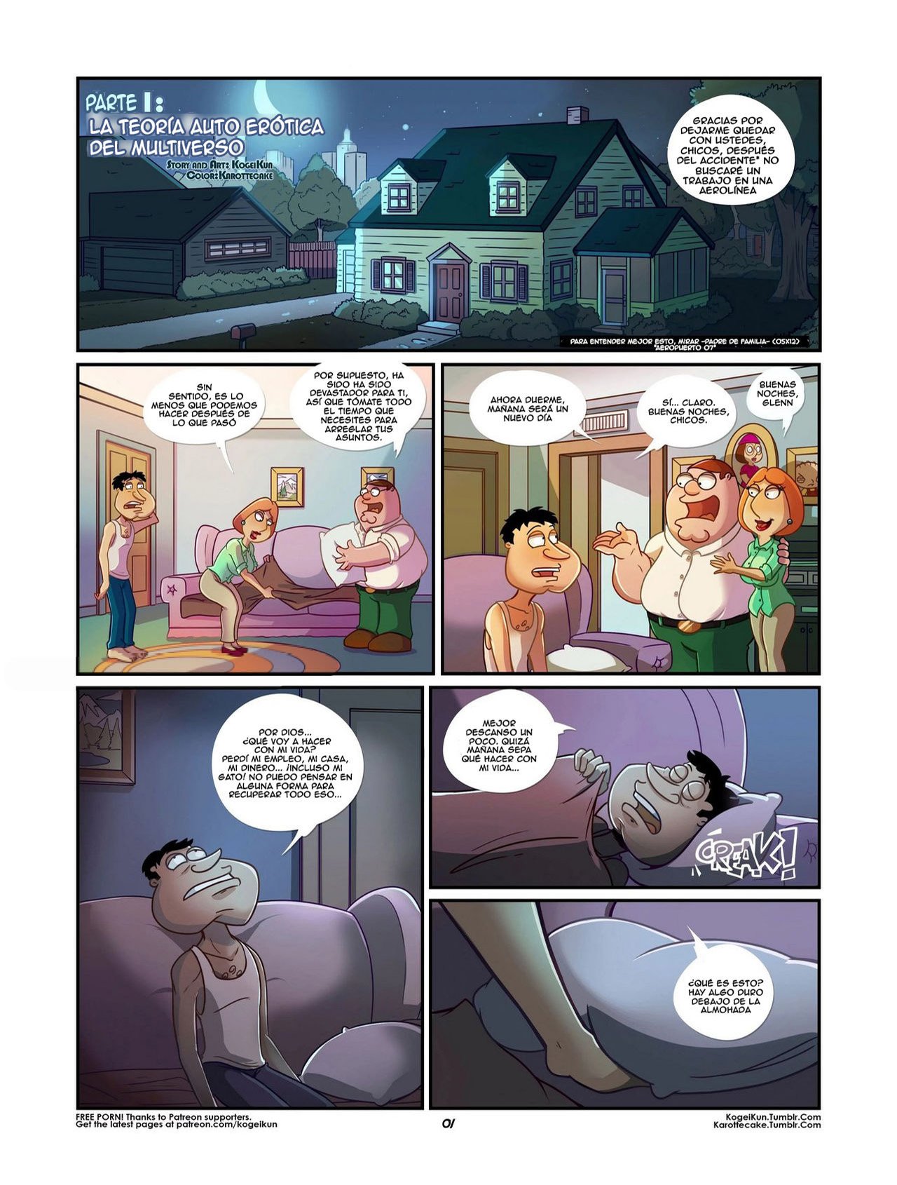 Quagmire – Into The Multiverse Parte 1 — página 2 del cómic Padre de Familia XXX