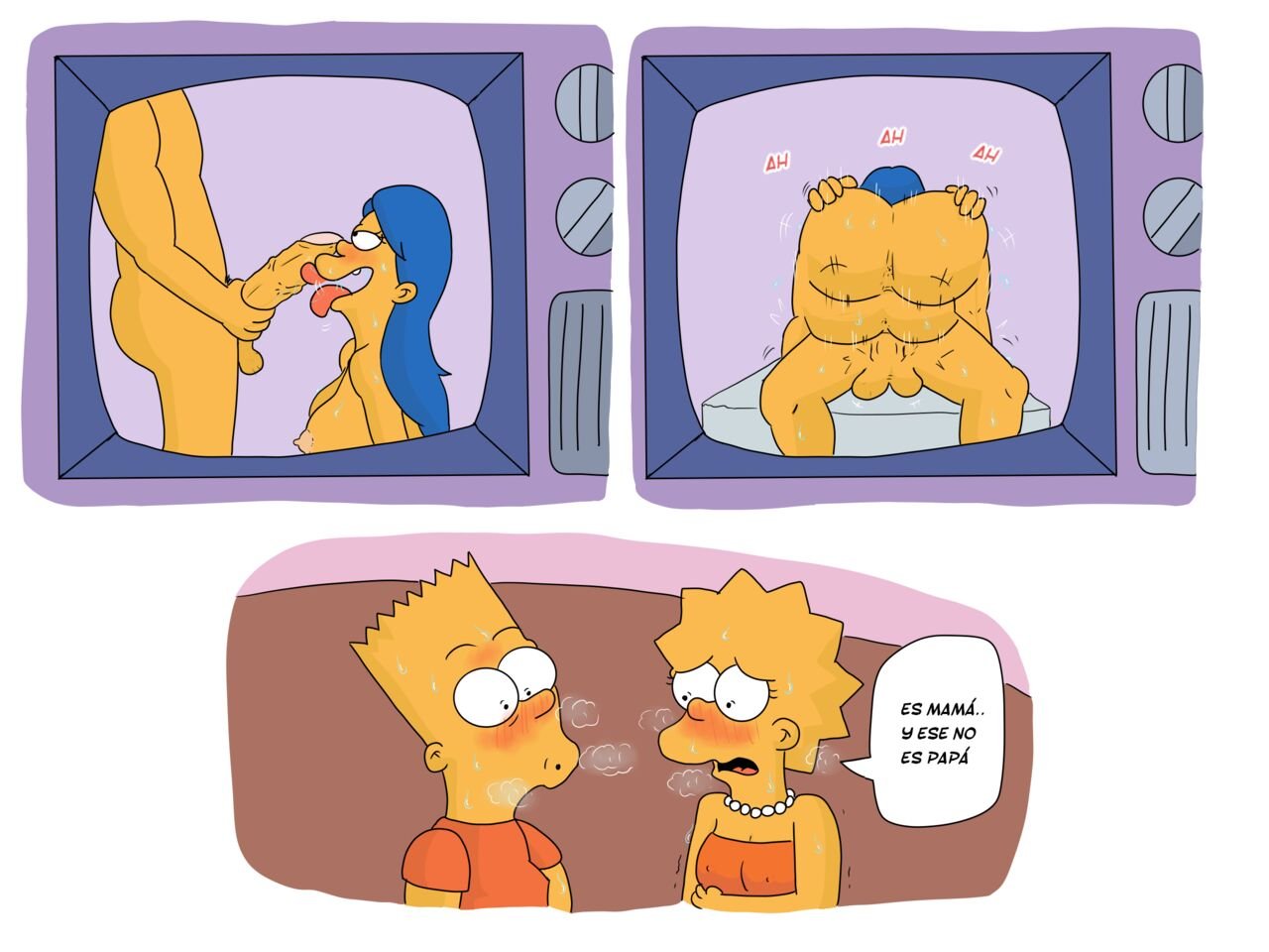 El VIDEO SECRETO de MARGE parte 1 - Comic XXX Los Simpsons - marge comic xxx página 8