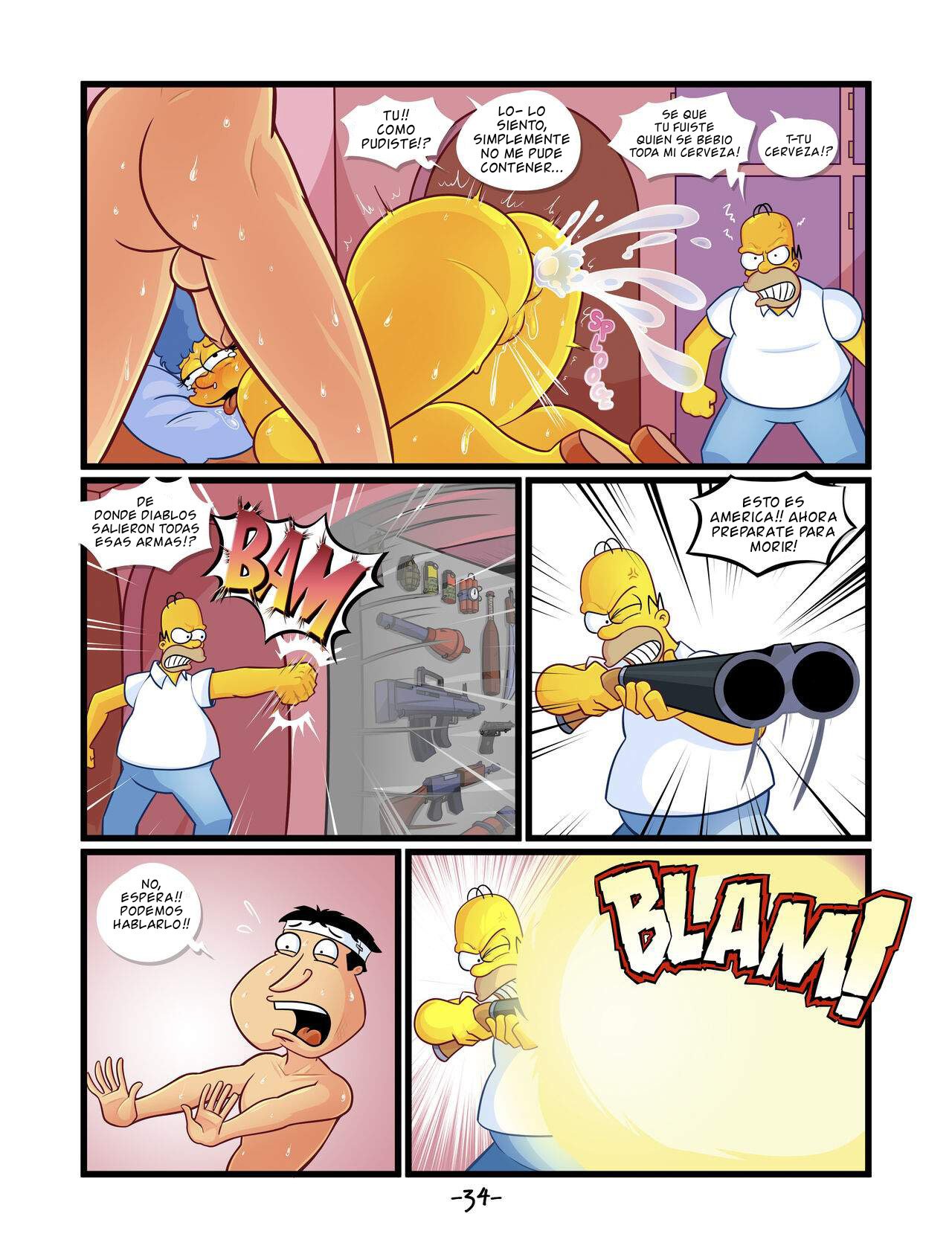 xxx comic los simpson - Quagmire en el Multiverso Parte 2: Comic XXX Los Simpsons imagen 34