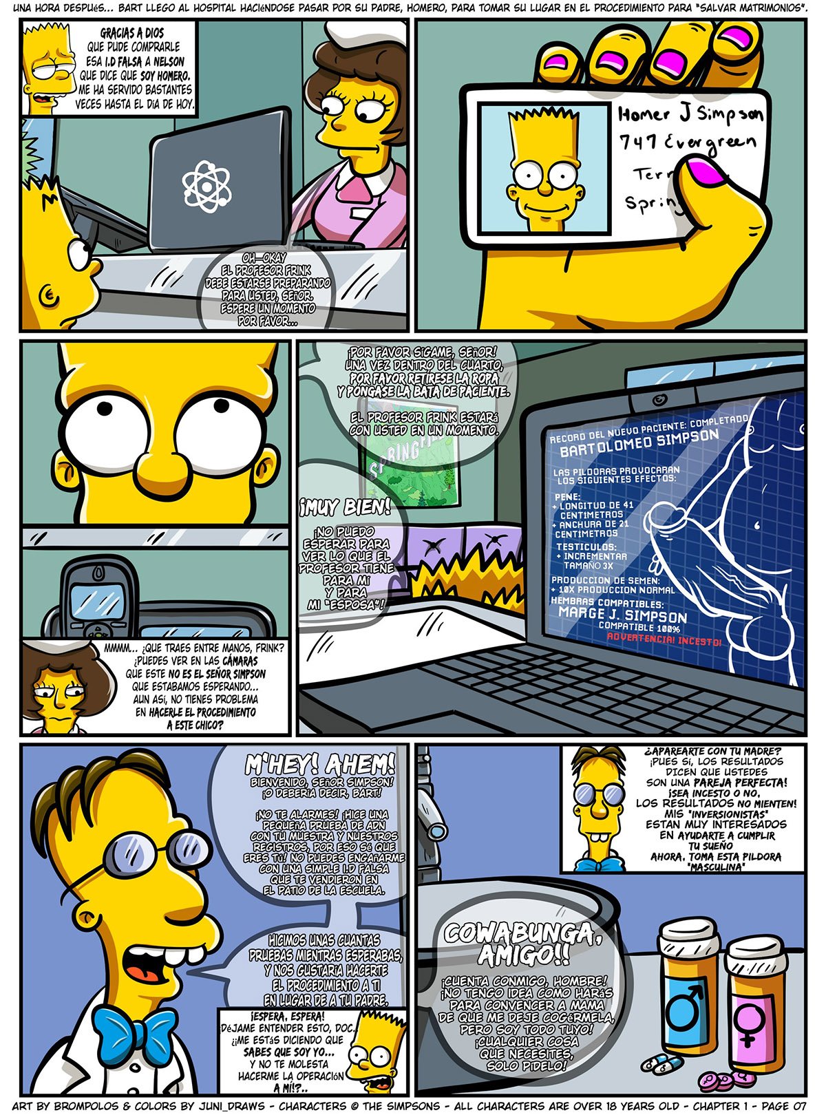 Los SEXENSTEINS parte 1: Comic XXX Los Simpsons - xxx comic los simpson página 8