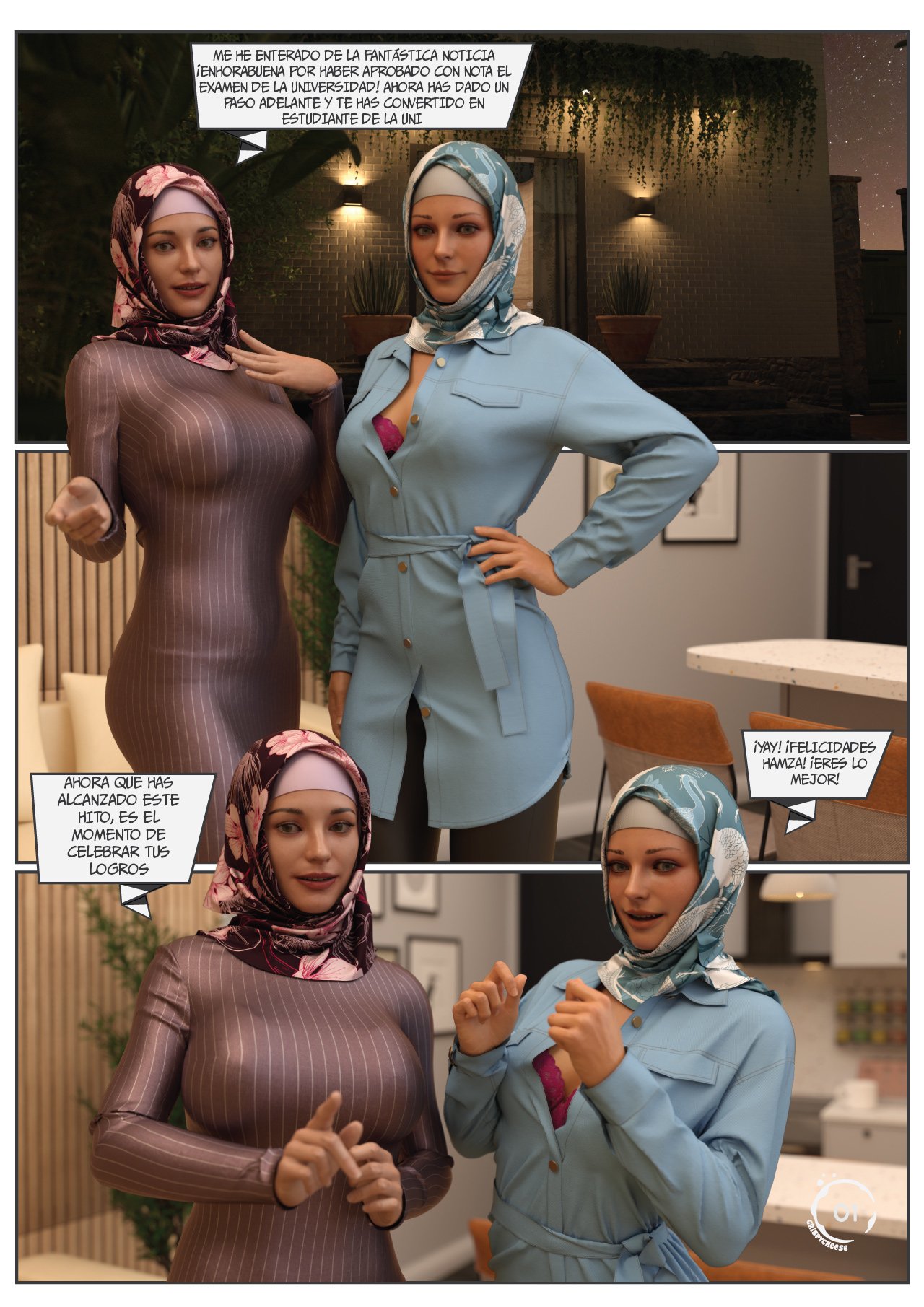 BLENDED Bonds — página 2 del cómic 3D XXX