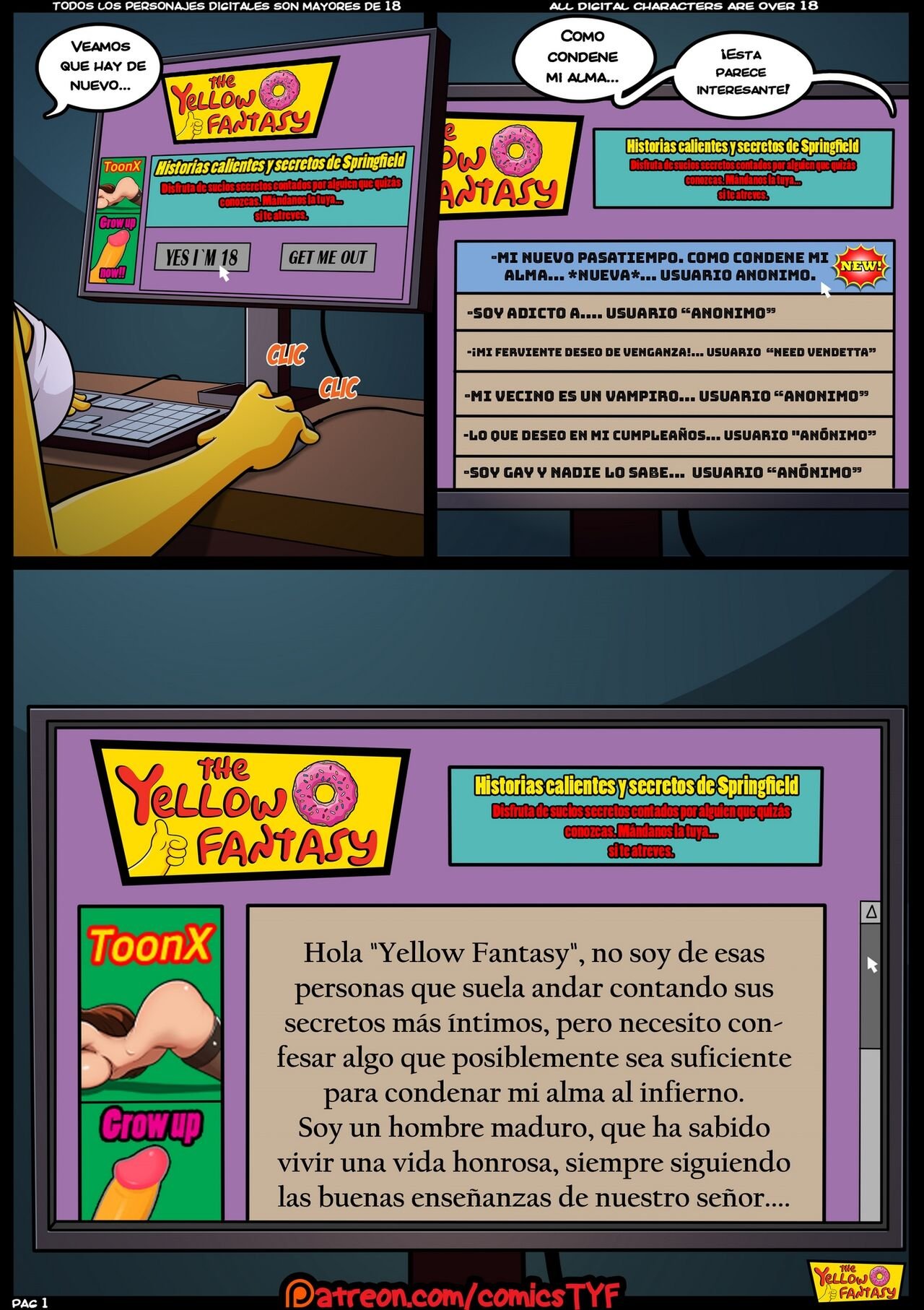 El PASATIEMPO marge comic xxx - El PASATIEMPO: Comic XXX Los Simpsons con Marge en una Aventura Picante imagen 2