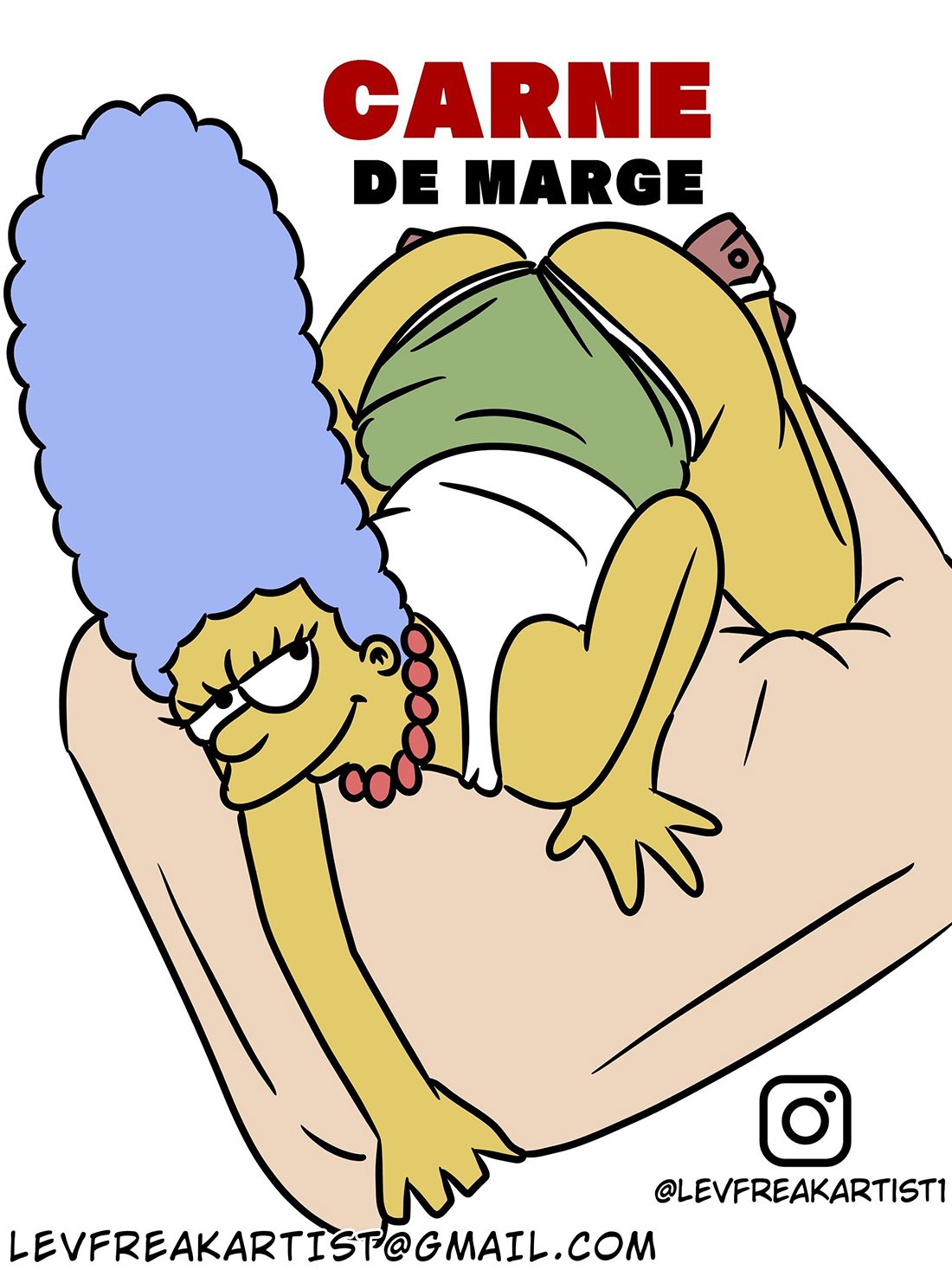 CARNE de MARGE parte 1 CARNE de MARGE parte 1: Comic XXX Los Simpsons Marge Simpson - Comic XXX Los Simpsons imagen 1