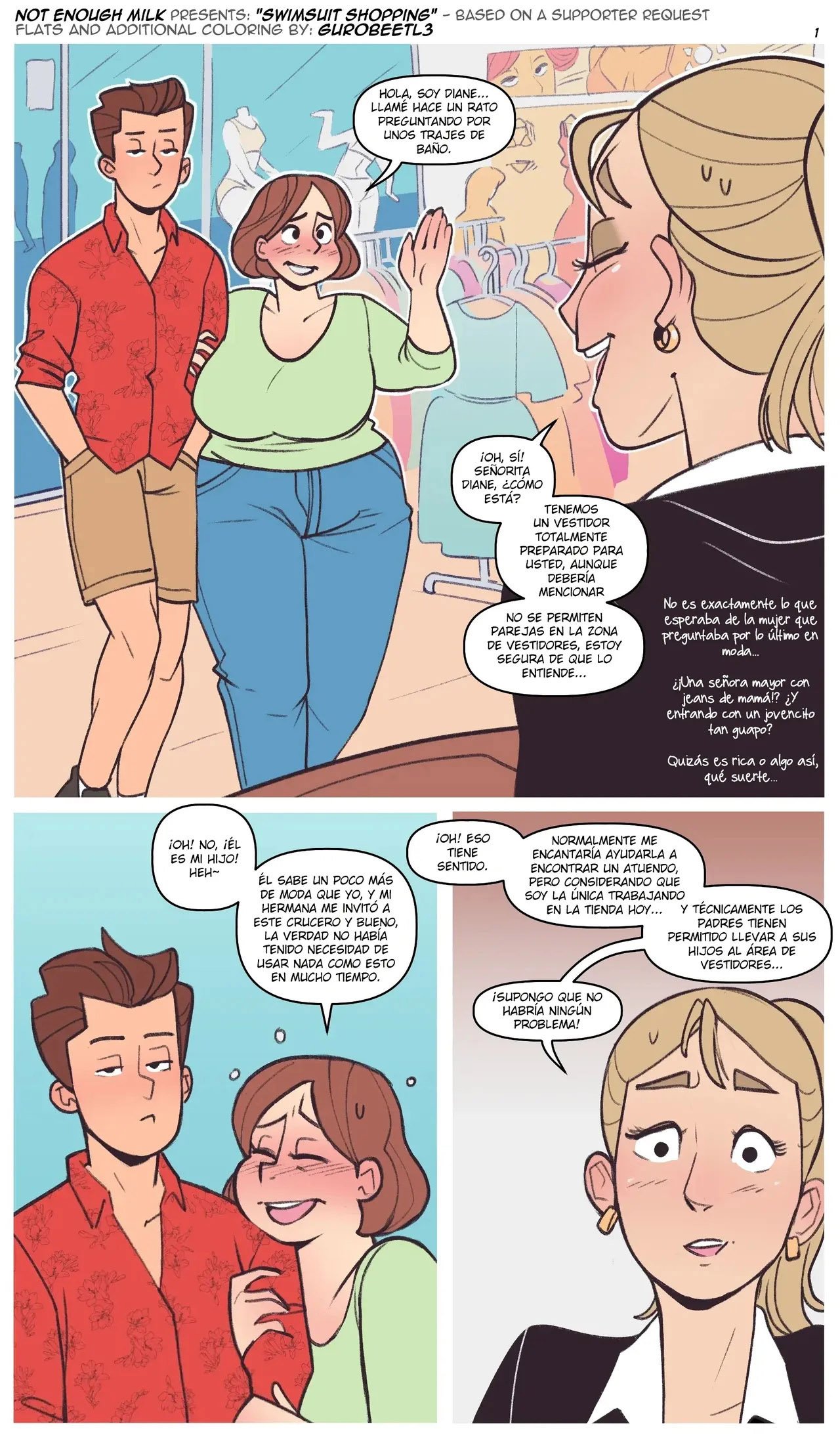 Comprando TRAJES de BAÑO Comprando TRAJES de BAÑO - Mama Comic XXX - Mama Comic - 1 de 43