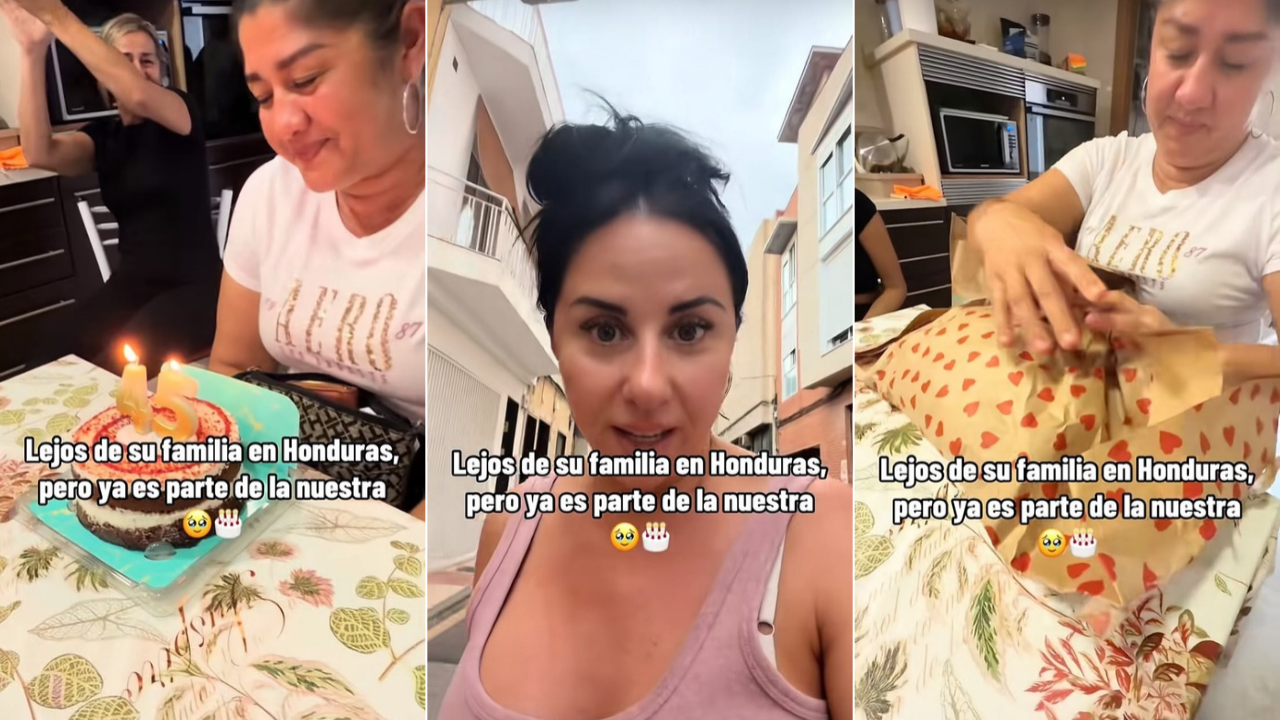 Familia española organiza emotiva fiesta de cumpleaños para hondureña