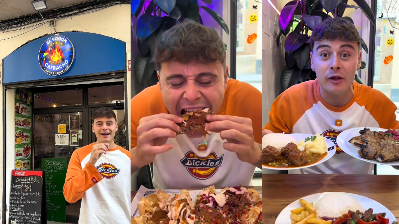 Influencer español queda asombrado al probar la comida hondureña